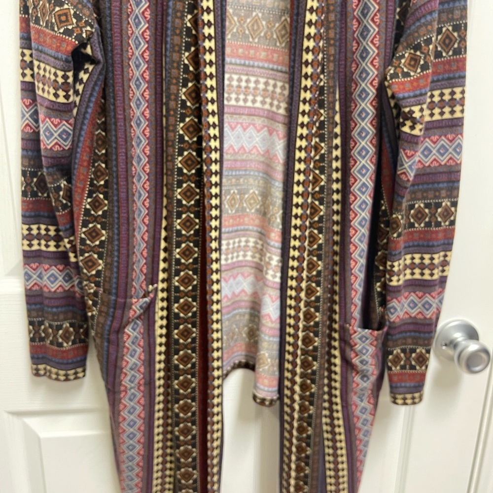 Double D Ranch Pattern Open Front Cardigan - image 3